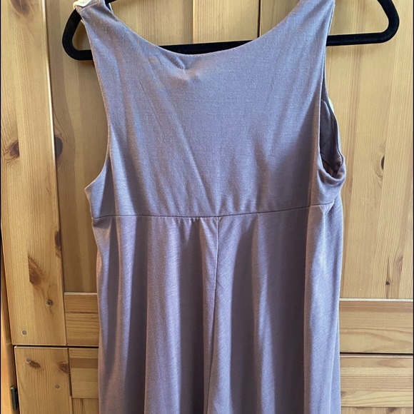 Long Taupe Sleeveless Embroidered XL Shirt - Picture 2 of 5